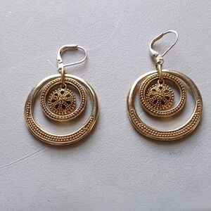 Elegant Gold-Tone Hoop Earrings